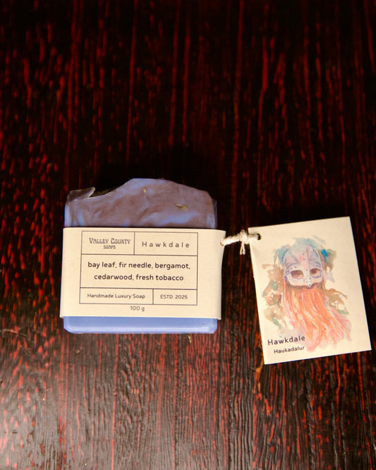 Valley County Soap from Gamla Læknahúsinu, named Haukadalur og Hawkdale