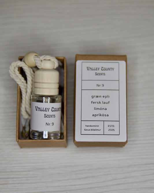 Valley County Scents product with packaging on a textured surface